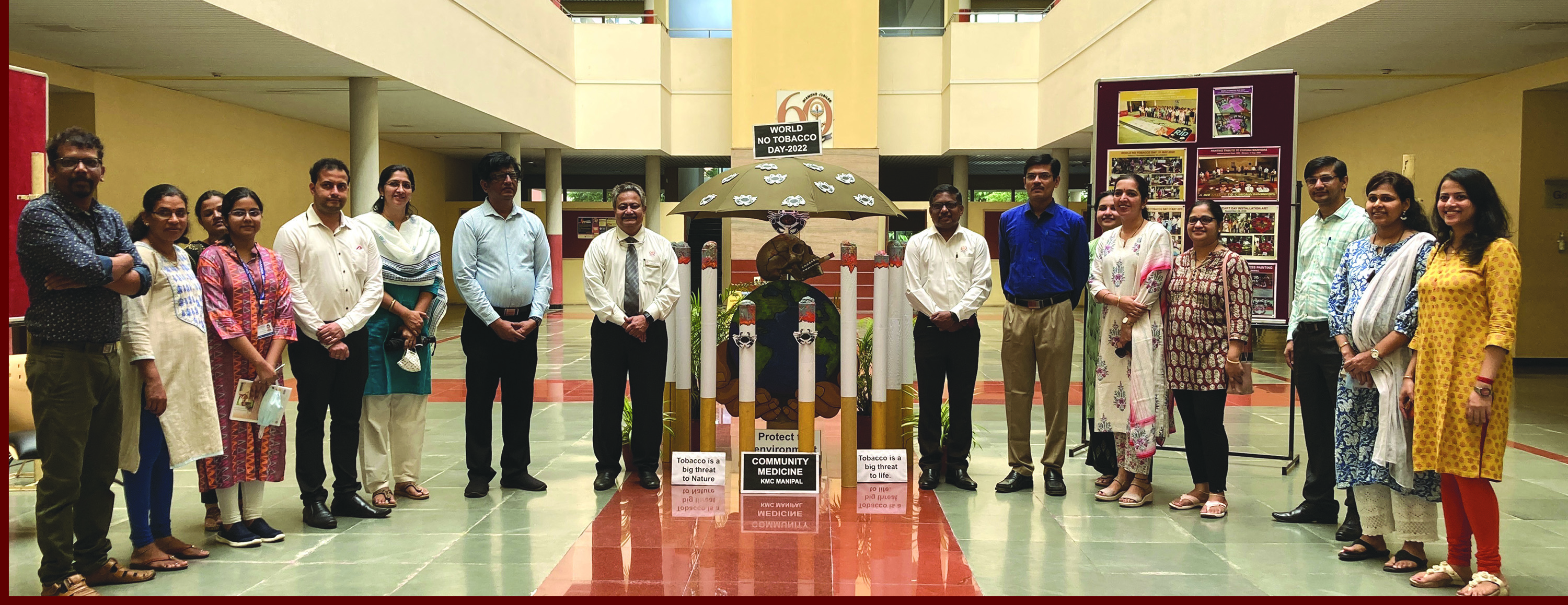 ಮಣಿಪಾಲ: ವಿಶ್ವ ತಂಬಾಕು ರಹಿತ ದಿನದ ಕಲಾಕೃತಿ ಅನಾವರಣ