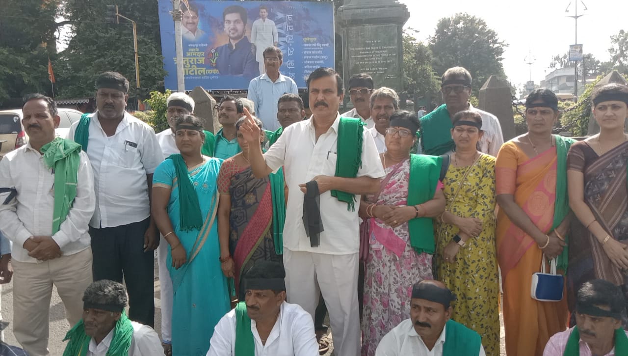 ಟಿಕಾಯತ್ ಮೇಲಿನ ಹಲ್ಲೆ ಖಂಡಿಸಿ ಕೊಲ್ಲಾಪುರದಲ್ಲಿ ರೈತರ ಪ್ರತಿಭಟನೆ