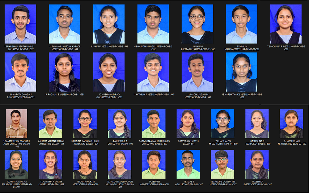 ಪಿಯುಸಿ ಫಲಿತಾಂಶ: ರಾಜ್ಯದ ಟಾಪ್ 10 ಸ್ಥಾನಗಳಲ್ಲಿ ಆಳ್ವಾಸ್‍ನ 30 ವಿದ್ಯಾರ್ಥಿಗಳು