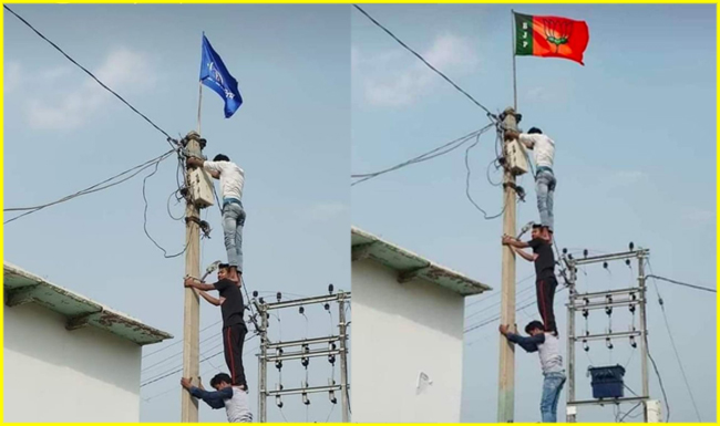 ತಮಿಳುನಾಡಿನಲ್ಲಿ ಅರಳಿದ ಕಮಲ ಎಂದು ತೆಲಂಗಾಣದ ಬಿಎಸ್ಪಿ ಧ್ವಜ ಎಡಿಟ್ ಮಾಡಿ ನಗೆಪಾಟಲಿಗೀಡಾದ ಬಿಜೆಪಿ