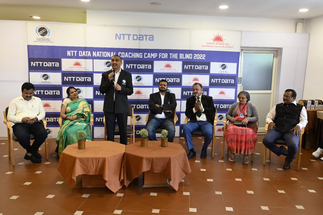 ಬೆಂಗಳೂರು: NTT ಡೇಟಾ ಸಂಸ್ಥೆಯಿಂದ ಅಂಧರಿಗಾಗಿ ರಾಷ್ಟ್ರೀಯ ತರಬೇತಿ ಮತ್ತು ಕ್ರಿಕೆಟ್ ಪಂದ್ಯಾವಳಿ-2022 ಉದ್ಘಾಟನೆ