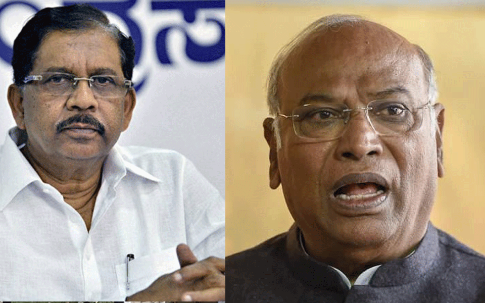 ಮಲ್ಲಿಕಾರ್ಜುನ ಖರ್ಗೆ ಮನೆಗೆ ಪರಮೇಶ್ವರ್: ರಾಜಕೀಯ ವಲಯದಲ್ಲಿ ಕುತೂಹಲ ಕೆರಳಿಸಿದ ಭೇಟಿ