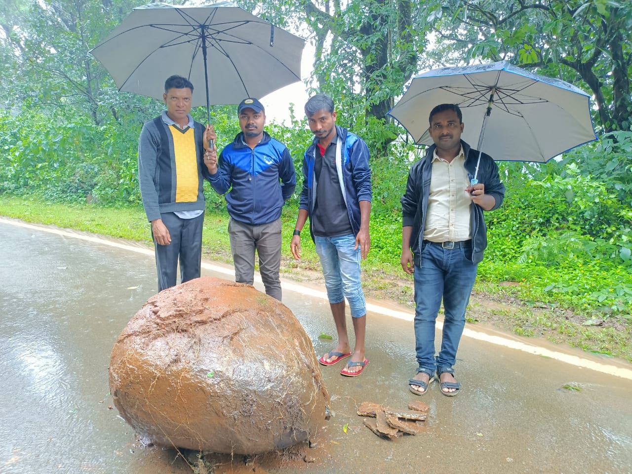 ಕೊಡಗಿನಲ್ಲಿ ಧಾರಾಕಾರ ಮಳೆ: ರಸ್ತೆಗುರುಳಿದ ಮರ, ವಿದ್ಯುತ್ ಕಂಬ, ಬಂಡೆ ಕಲ್ಲು
