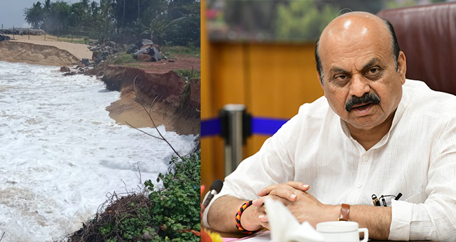 ಕಡಲ್ಕೊರೆತ; ತುರ್ತು ಕಾಮಗಾರಿ ಕೈಗೊಳ್ಳಲು ಸಿಎಂ ಬೊಮ್ಮಾಯಿ ಸೂಚನೆ