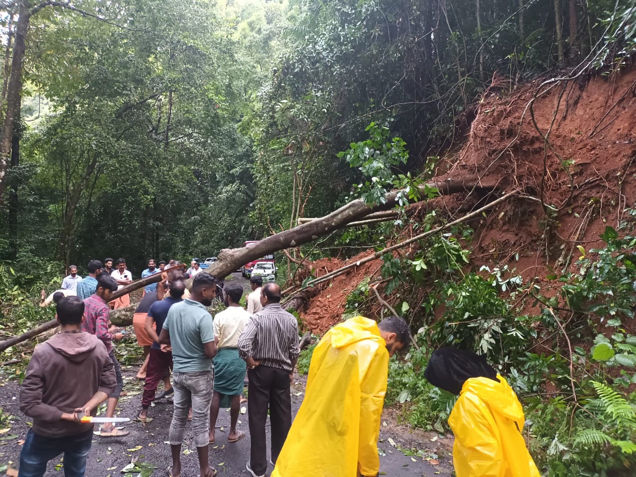 ಭಾಗಮಂಡಲ-ಕರಿಕೆಯಲ್ಲಿ ಮಳೆ: ಬರೆ ಕುಸಿತ