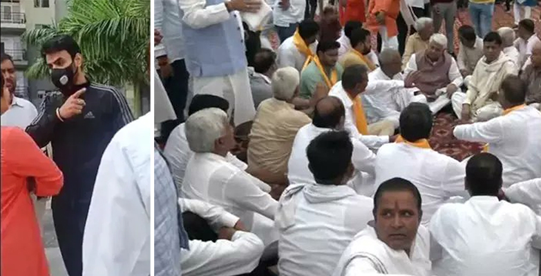 ಮಹಿಳೆ ಮೇಲೆ ಹಲ್ಲೆ ನಡೆಸಿ ಬಂಧನಕ್ಕೊಳಗಾದ ಬಿಜೆಪಿ ಮುಖಂಡನ ಪರವಾಗಿ ಬೃಹತ್‌ ಸಮಾವೇಶ