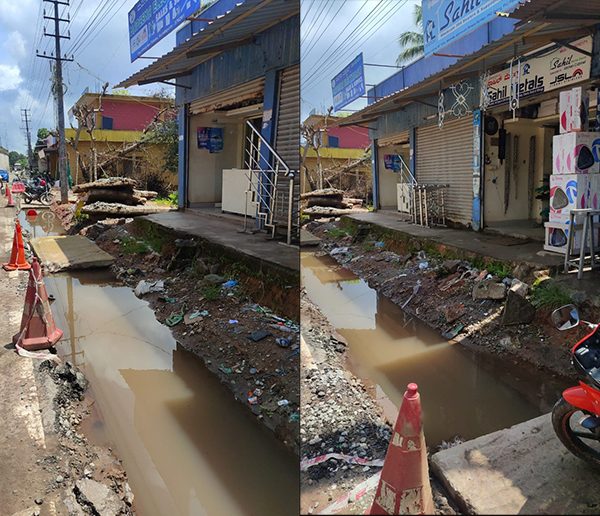 ಕುಂದಾಪುರ: ಸರ್ವಿಸ್ ರಸ್ತೆಯ ಪಕ್ಕದಲ್ಲೇ ಚರಂಡಿ ನಿರ್ಮಾಣ