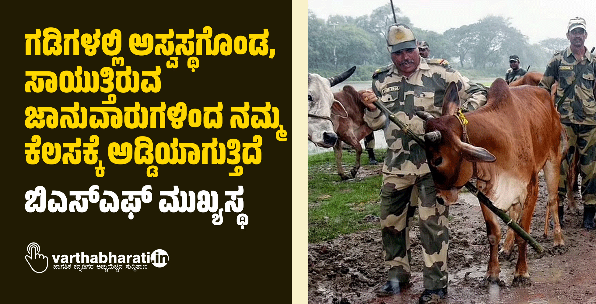 ಗಡಿಗಳಲ್ಲಿ ಅಸ್ವಸ್ಥಗೊಂಡ, ಸಾಯುತ್ತಿರುವ ಜಾನುವಾರುಗಳಿಂದ ನಮ್ಮ ಕೆಲಸಕ್ಕೆ ಅಡ್ಡಿಯಾಗುತ್ತಿದೆ: ಬಿಎಸ್‌ಎಫ್ ಮುಖ್ಯಸ್ಥ