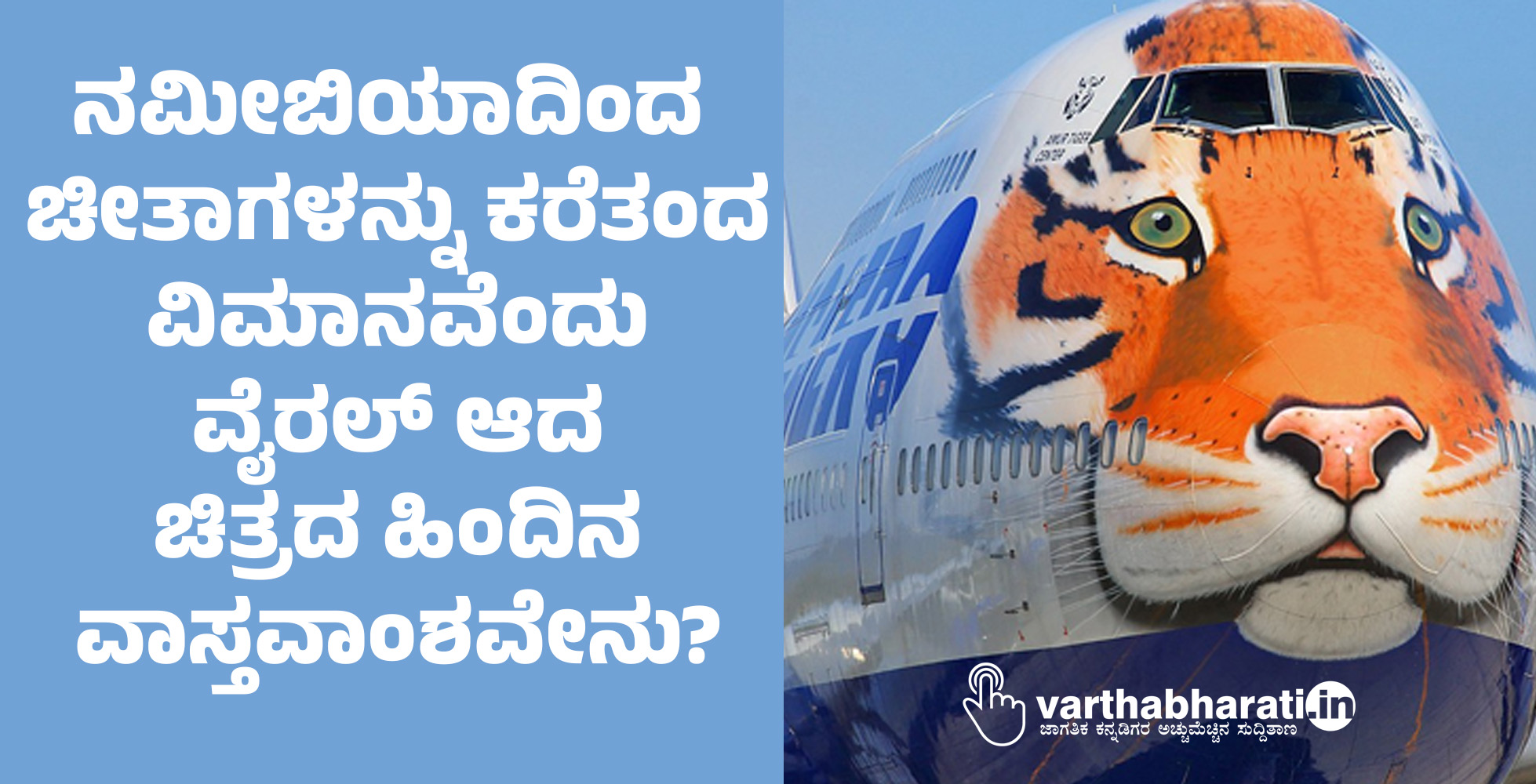 ನಮೀಬಿಯಾದಿಂದ ಚೀತಾಗಳನ್ನು ಕರೆತಂದ ವಿಮಾನವೆಂದು ವೈರಲ್‌ ಆದ ಚಿತ್ರದ ಹಿಂದಿನ ವಾಸ್ತವಾಂಶವೇನು?