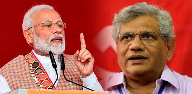 ನಾಚಿಕೆಯಿಲ್ಲದೆ ಸುಳ್ಳುಗಳನ್ನು ಹೇಳುತ್ತಿರುವ ಮೋದಿ: ಸೀತಾರಾಂ ಯೆಚೂರಿ