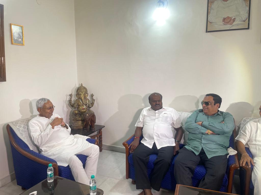 ಹೆಚ್.ಡಿ.ಕುಮಾರಸ್ವಾಮಿ- ಬಿಹಾರ ಸಿಎಂ ನಿತೀಶ್ ಕುಮಾರ್ ಭೇಟಿ