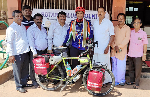 ಕೇರಳದಿಂದ ಲಂಡನ್‌ಗೆ ಸೈಕಲ್‌ ಯಾತ್ರೆ; ಮುಲ್ಕಿ ತಲುಪಿದ ಫಯಾಝ್ ಅಹ್ಮದ್‌ಗೆ ಸ್ವಾಗತ