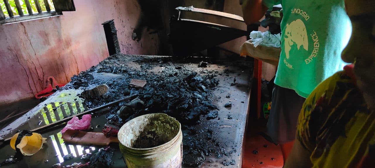 ಮಣಿಪಾಲ: ಈಶ್ವರನಗರದ ಮನೆಗೆ ಬೆಂಕಿ; ಅಪಾರ ನಷ್ಟ