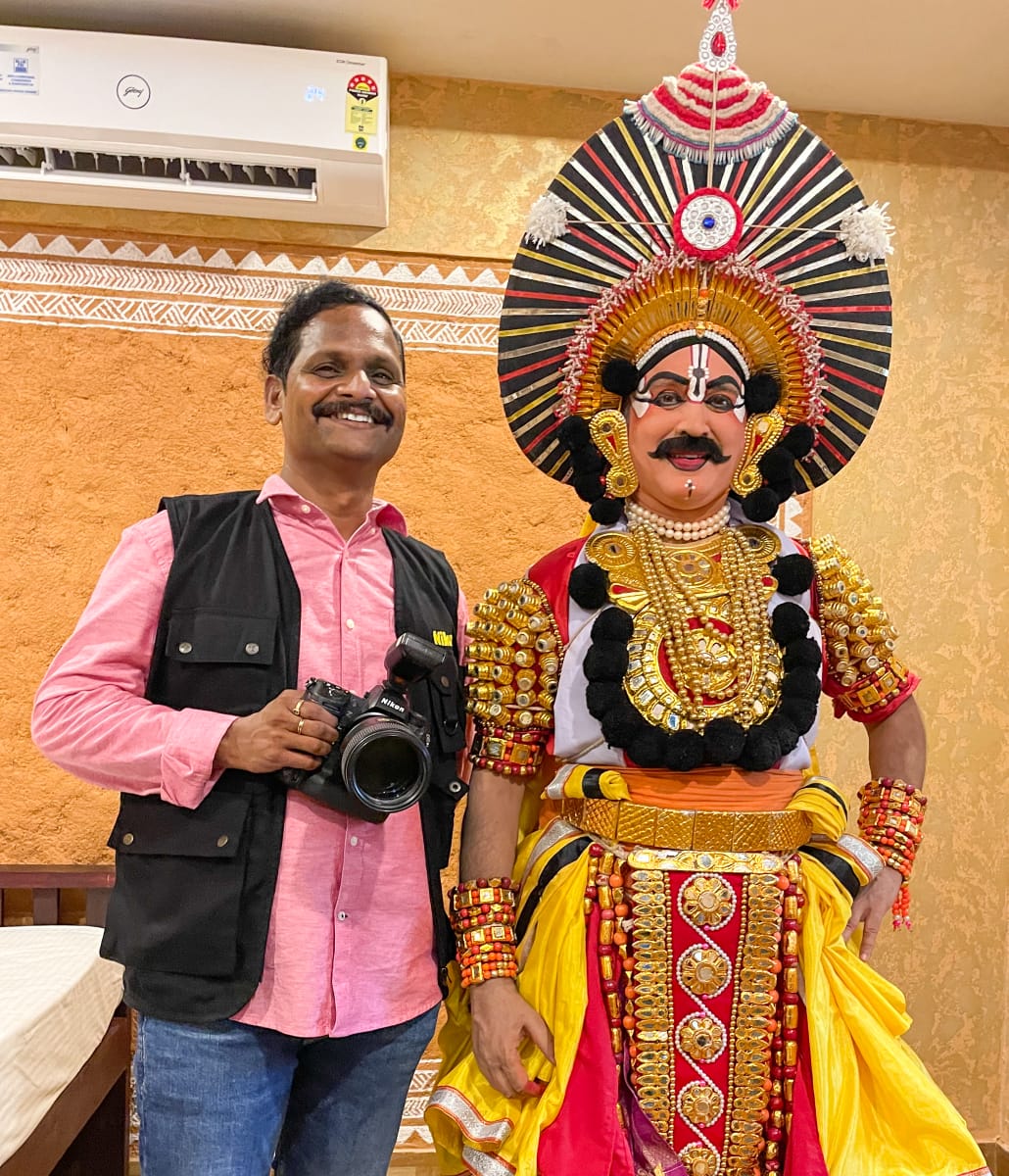 ಕರಾವಳಿಯ ಯಕ್ಷಗಾನ ವೇಷತೊಟ್ಟು ಕುಣಿದ ನಟ ರಮೇಶ್ ಅರವಿಂದ್