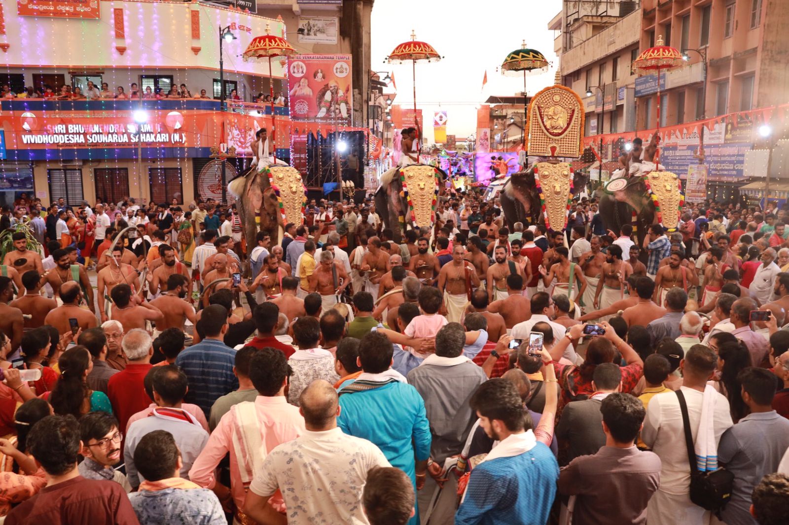 ಕಾಶೀ ಮಠಾಧೀಶರ ದಿಗ್ವಿಜಯ ಮಹೋತ್ಸವ: ಗಜ ಪಡೆ ಆಕರ್ಷಣೆ