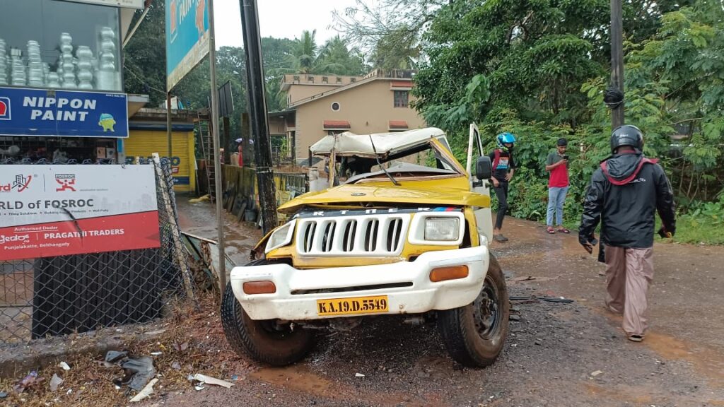 ಬಂಟ್ವಾಳ: ಲಾರಿ - ಪಿಕಪ್ ನಡುವೆ ಅಪಘಾತ: ಮೂವರಿಗೆ ಗಂಭೀರ ಗಾಯ