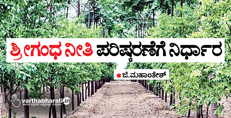 ಶ್ರೀಗಂಧ ನೀತಿ ಪರಿಷ್ಕರಣೆಗೆ ನಿರ್ಧಾರ