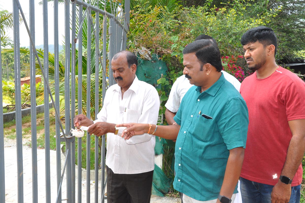 ಚಿಕ್ಕಮಗಳೂರು: ಸಿಡಿಎ, ಕಂದಾಯ, ಪೊಲೀಸ್ ಇಲಾಖೆ ಜಂಟಿ ಕಾರ್ಯಾಚರಣೆ, ಅನಧಿಕೃತ ರೆಸಾರ್ಟ್‍ಗೆ ಬೀಗ