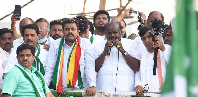 ರಾಷ್ಟ್ರೀಯ ಪಕ್ಷಗಳಿಂದ ರಾಜ್ಯದ ಕಡೆಗಣನೆ, ಪ್ರಾದೇಶಿಕ ಪಕ್ಷದಿಂದ ಮಾತ್ರ ಅಭಿವೃದ್ಧಿ: ಕುಮಾರಸ್ವಾಮಿ