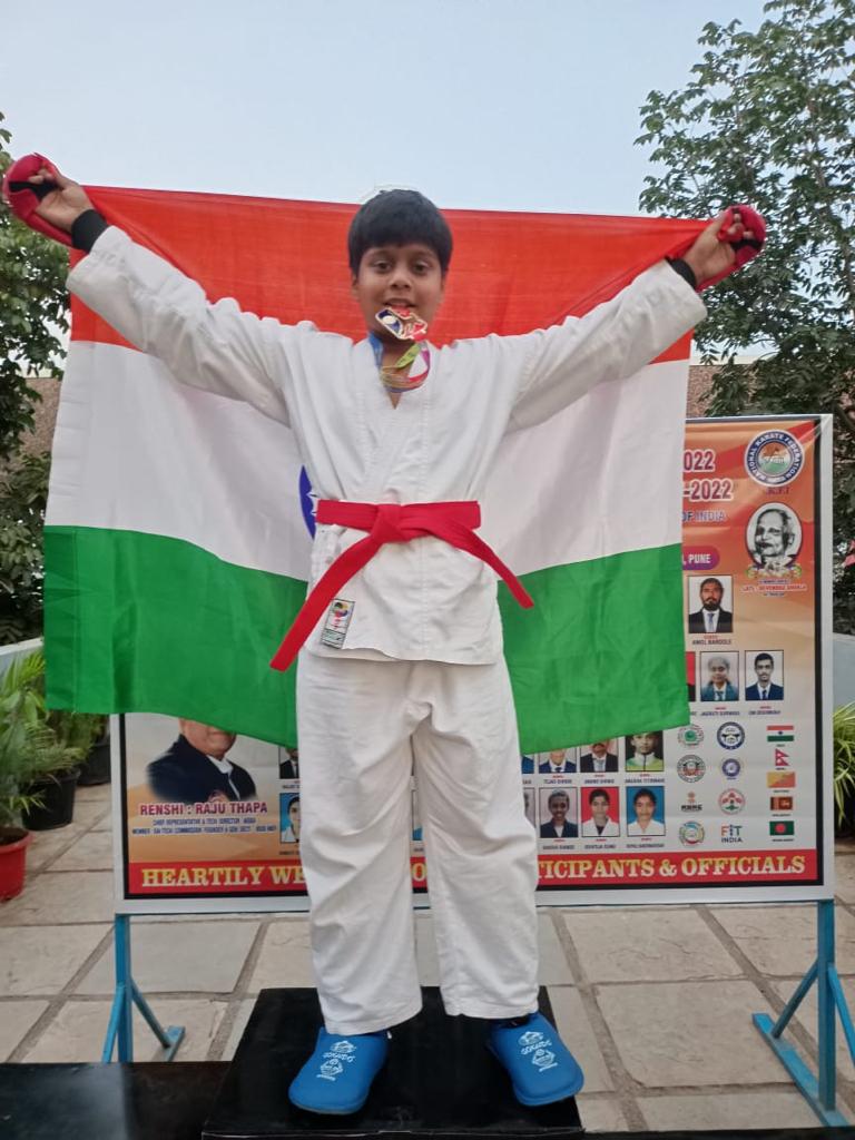 ಕೊಣಾಜೆ: ಅಂತರಾಷ್ಟ್ರೀಯ ಮಟ್ಟದ ಕರಾಟೆ ಚಾಂಪಿಯನ್‌ಶಿಪ್;  ಮುಹಮ್ಮದ್ ಅಪ್ಲಾ ಅಮನ್ ಶಾಫಿಗೆ ಚಿನ್ನದ ಪದಕ