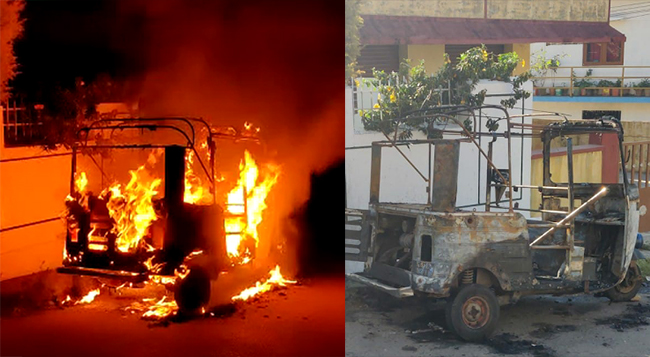 ಮಡಿಕೇರಿ | ಮನೆ ಮುಂದೆ ನಿಲ್ಲಿಸಿದ್ದ ಆಟೋರಿಕ್ಷಾಕ್ಕೆ ಕಿಡಿಗೇಡಿಯಿಂದ ಬೆಂಕಿ: ದೂರು ದಾಖಲು