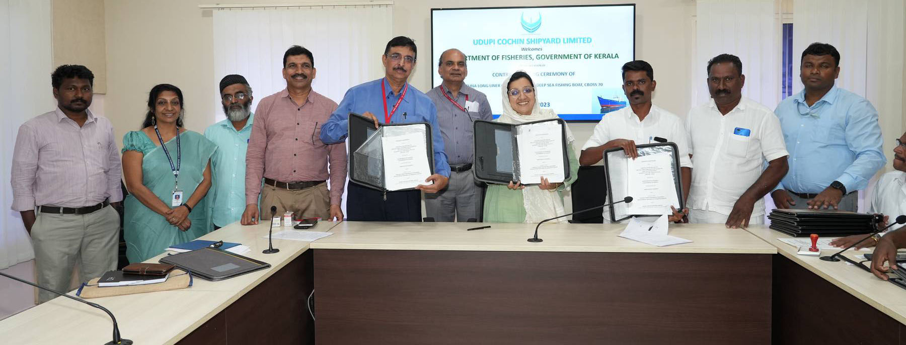 ಮಲ್ಪೆಯ ಕೊಚ್ಚಿನ್ ಶಿಪ್‌ಯಾರ್ಡ್ ಲಿ.ನಿಂದ 10 ಮೀನುಗಾರಿಕಾ ಬೋಟ್‌ಗಳ ನಿರ್ಮಾಣಕ್ಕೆ ಒಪ್ಪಂದ