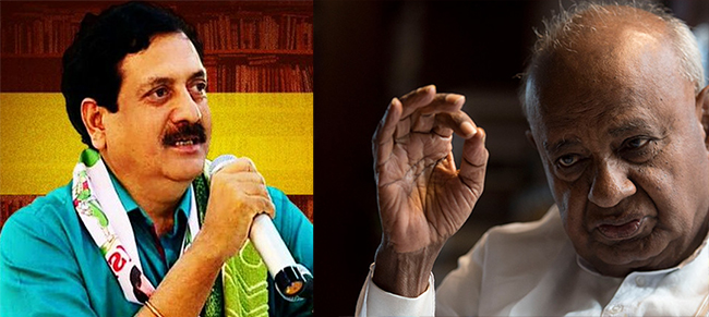 ಕಾಂಗ್ರೆಸ್ ಸೇರುತ್ತಿರುವ ದತ್ತಾ ಅವರನ್ನು ದೇವೇಗೌಡರು ಹೆತ್ತ ತಂದೆಗಿಂತ ಹೆಚ್ಚು ಸಲುಹಿದ್ದರು: ಜೆಡಿಎಸ್