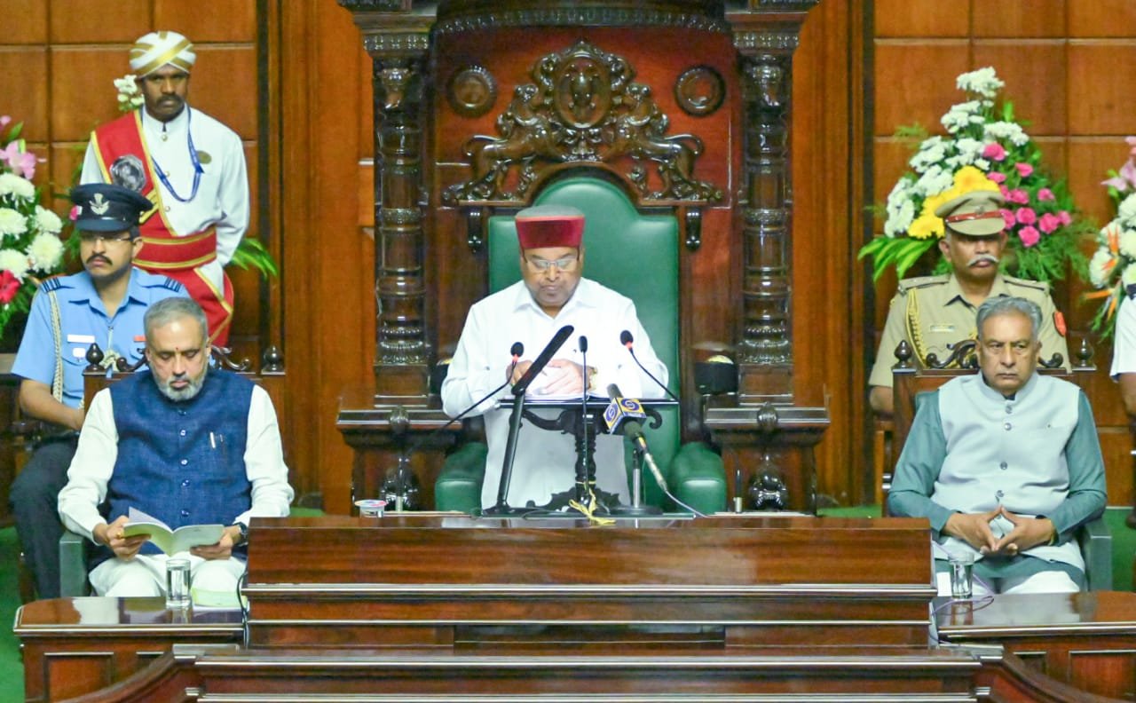 ರಾಜ್ಯ ಬಜೆಟ್​ ಅಧಿವೇಶನ ಆರಂಭ; ರಾಜ್ಯಪಾಲ ಥಾವರ್ ಚಂದ್ ಗೆಹ್ಲೋಟ್ ರಿಂದ ಭಾಷಣ