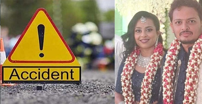 ತುಮಕೂರು: ರಸ್ತೆ ಅಪಘಾತದಲ್ಲಿ ನವದಂಪತಿ ಸ್ಥಳದಲ್ಲೇ ಮೃತ್ಯು