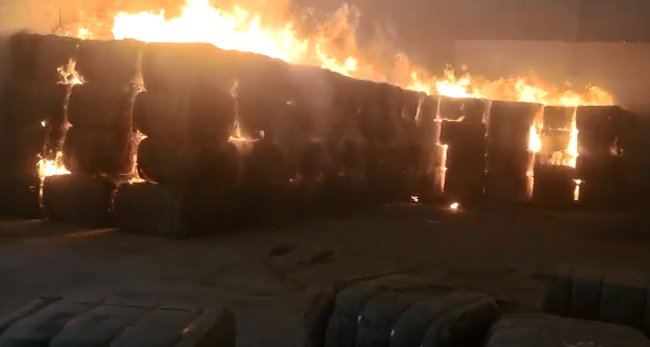 ರಾಮನಗರ: ರಾಗಿ ಖರೀದಿ ಕೇಂದ್ರದ ಗೋದಾಮಿಗೆ ಬೆಂಕಿ