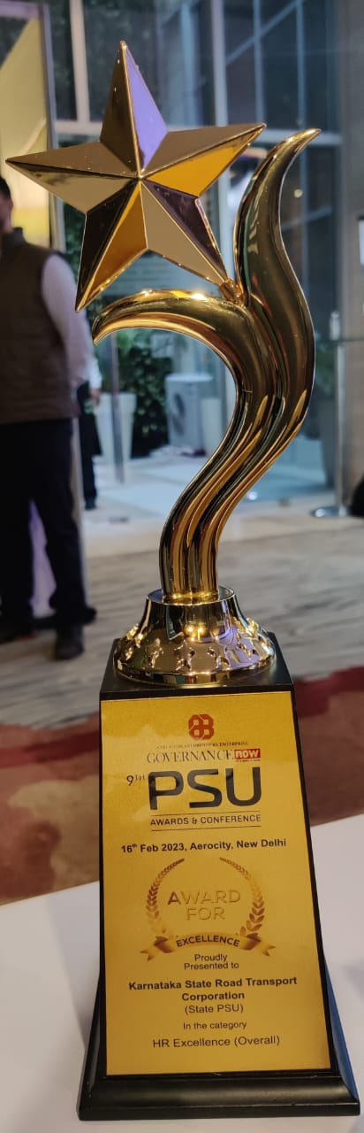 ಕೆಎಸ್ಸಾರ್ಟಿಸಿಗೆ ಗೌರ್ನೆನ್ಸ್ ನೌ ಒಂಬತ್ತನೇ ರಾಷ್ಟ್ರೀಯ ಸಾರ್ವಜನಿಕ ಉದ್ದಿಮೆ ಪ್ರಶಸ್ತಿ