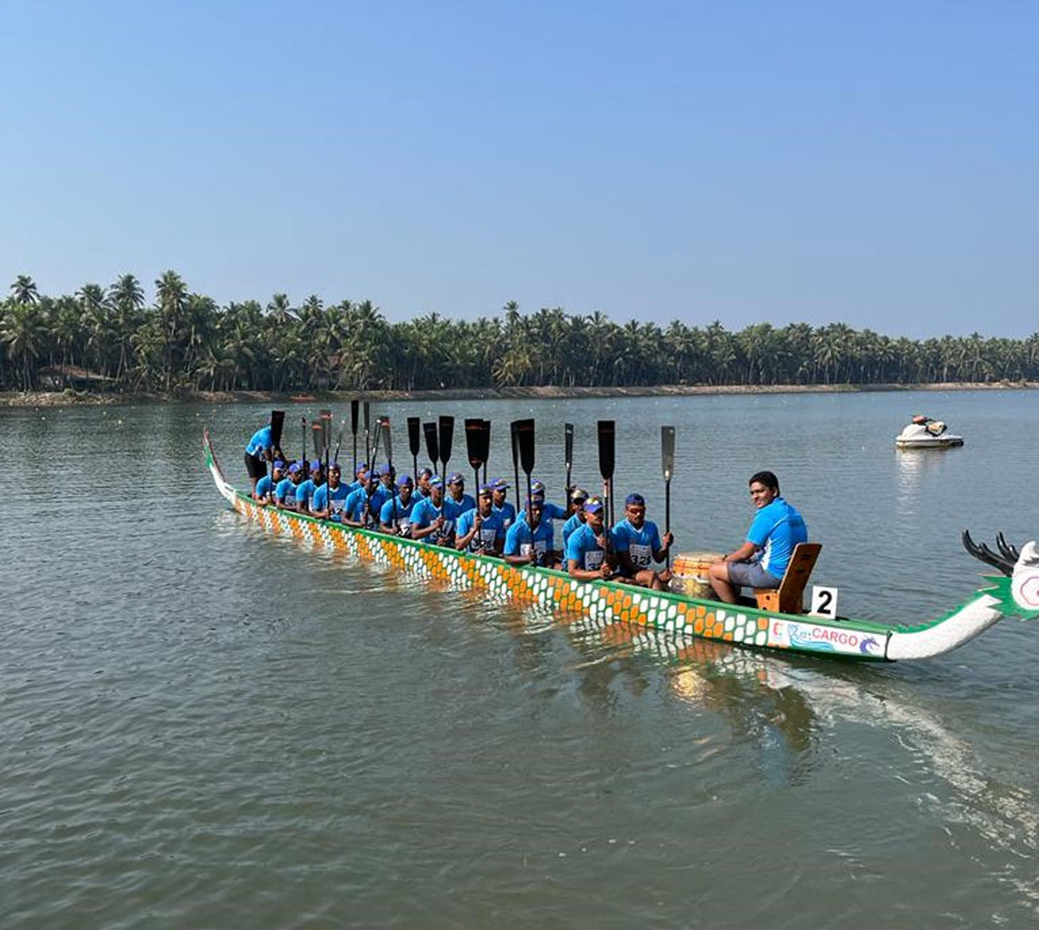 ರಾಷ್ಟ್ರೀಯ ಡ್ರ್ಯಾಗನ್ ಬೋಟ್ ಚಾಂಪಿಯನ್‌ಷಿಪ್: ಕರ್ನಾಟಕ ಪುರುಷರಿಗೆ 500ಮೀ. ಡಿ-20ರಲ್ಲಿ ಚಿನ್ನದ ಪದಕ