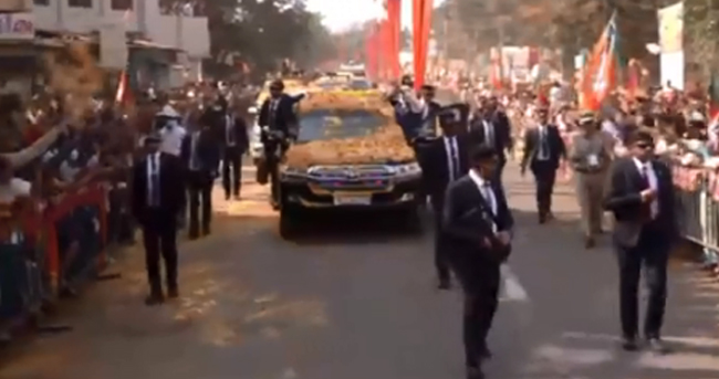 VIDEO- ಬೆಳಗಾವಿಯಲ್ಲಿ ಪ್ರಧಾನಿ ಮೋದಿ ರೋಡ್‌ ಶೋ