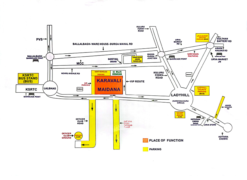 ಮಂಗಳೂರು: ಮಾ.16ರಂದು ಫಲಾನುಭವಿಗಳ ಸಮಾವೇಶ ಹಿನ್ನೆಲೆ; ಹಲವು ಕಡೆ ಪಾರ್ಕಿಂಗ್ ವ್ಯವಸ್ಥೆ