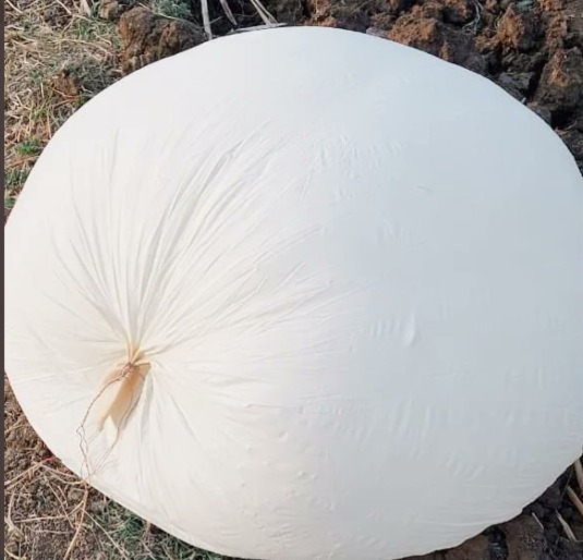 ಬೆಳಗಾವಿ | ಜಮೀನಿನಲ್ಲಿ ವಿಚಿತ್ರ ಬಲೂನ್ ಪತ್ತೆ: ಗ್ರಾಮಸ್ಥರಲ್ಲಿ ಕುತೂಹಲ ಬೆಳಗಾವಿ | ಜಮೀನಿನಲ್ಲಿ ವಿಚಿತ್ರ ಬಲೂನ್ ಪತ್ತೆ: ಗ್ರಾಮಸ್ಥರಲ್ಲಿ ಕುತೂಹಲ