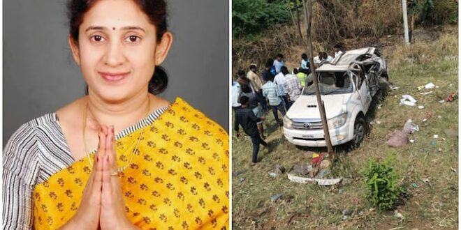 ತೆಲಂಗಾಣದ ಬೀಚುಪಳ್ಳಿ ಬಳಿ ನಡೆದ ಅಪಘಾತದಲ್ಲಿ ಬಿಜೆಪಿ ನಾಯಕಿ ನೀರಜಾ ರೆಡ್ಡಿ ಮೃತ್ಯು