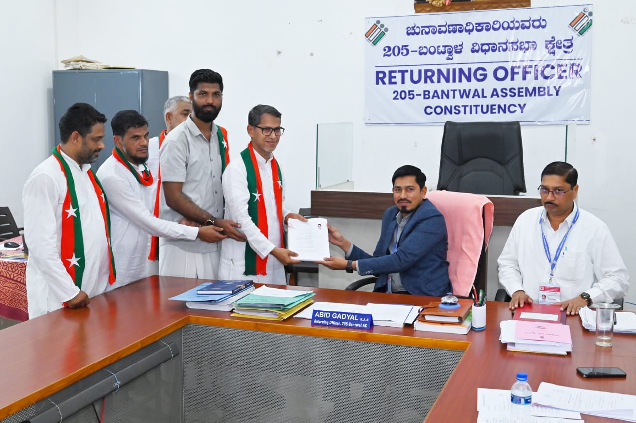 ಬಂಟ್ವಾಳ: ಎಸ್ಡಿಪಿಐ ಅಭ್ಯರ್ಥಿಯಾಗಿ ಇಲ್ಯಾಸ್‌ ತುಂಬೆ ನಾಮಪತ್ರ ಸಲ್ಲಿಕೆ