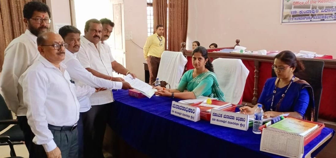 ಕುಂದಾಪುರ ಜೆಡಿಎಸ್ ಅಭ್ಯರ್ಥಿ ರಮೇಶ್ ನಾಮಪತ್ರ ಸಲ್ಲಿಕೆ