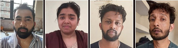 ಕಾಸರಗೋಡು: ಎಂಡಿಎಂಎ ಮಾದಕ ವಸ್ತು ಸಾಗಾಟ; ದಂಪತಿ ಸಹಿತ ನಾಲ್ಕು ಮಂದಿ ಸೆರೆ