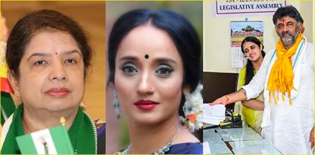 ವಿಧಾನಸಭಾ ಚುನಾವಣೆ: ಪತಿಯರ ಪರ ಪ್ರಚಾರಕ್ಕಿಳಿದ ಮಡದಿಯರು...!