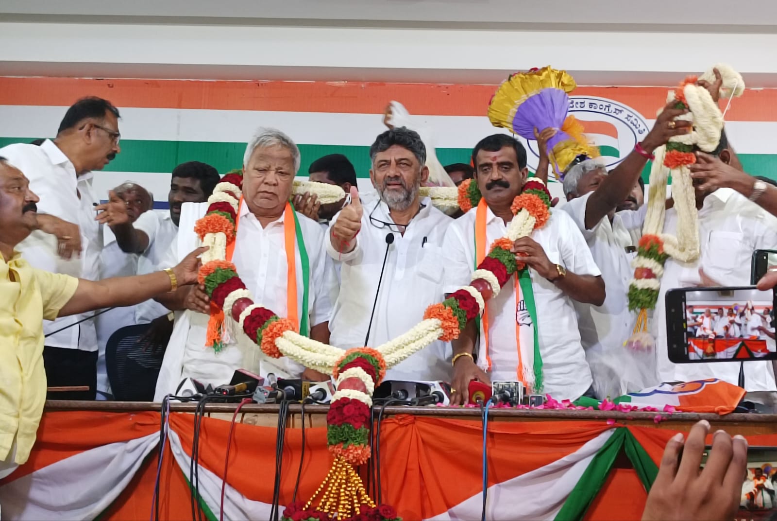 ಡಿಕೆಶಿ ವಿರುದ್ಧ ಜೆಡಿಎಸ್ ನಿಂದ ಸ್ಪರ್ಧಿಸಿದ್ದ ನಾರಾಯಣಗೌಡ ಕಾಂಗ್ರೆಸ್ ಗೆ ಸೇರ್ಪಡೆ