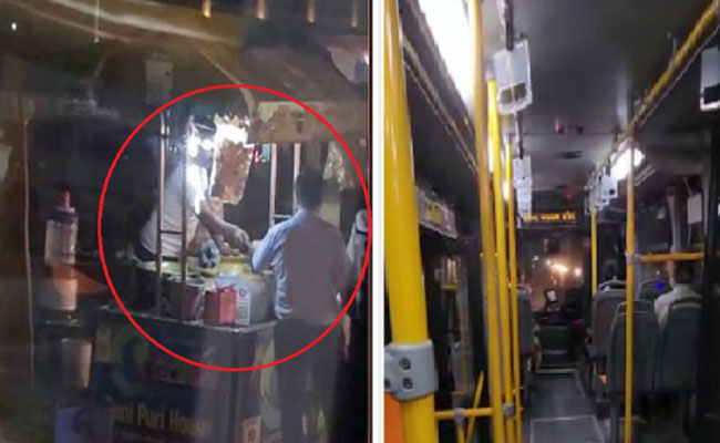 ಪಾನಿಪುರಿ ತಿನ್ನಲು ಪ್ರಯಾಣಿಕರಿದ್ದ ಬಸ್ ನಿಲ್ಲಿಸಿದ ಚಾಲಕ ಅಮಾನತು!