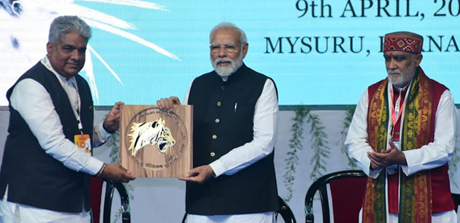 ರಾಷ್ಟ್ರದಲ್ಲಿ ಹುಲಿಗಳ ಸಂತತಿ ಧ್ವಿಗುಣ: ಪ್ರಧಾನಿ ಮೋದಿ ಸಂತಸ