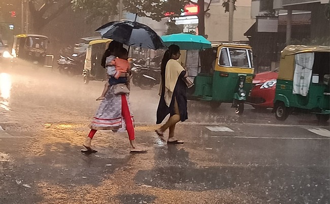 ರಾಜಧಾನಿ ಬೆಂಗಳೂರಿನಲ್ಲಿ ಧಾರಾಕಾರ ಮಳೆ; ಹಲವು ಜಿಲ್ಲೆಗಳಿಗೆ ಯೆಲ್ಲೋ ಅಲರ್ಟ್