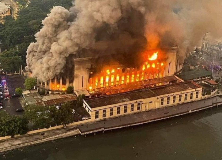 ಫಿಲಿಪ್ಪೀನ್ಸ್: ಐತಿಹಾಸಿಕ ಅಂಚೆಕಚೇರಿ ಕಟ್ಟಡಕ್ಕೆ ಬೆಂಕಿ