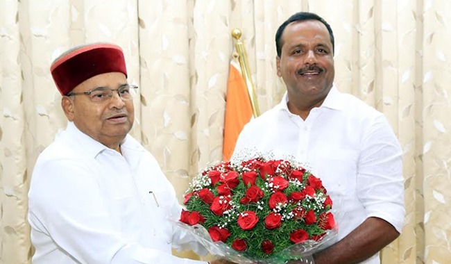 ರಾಜ್ಯಪಾಲರನ್ನು ಭೇಟಿಯಾದ ನೂತನ ಸ್ಪೀಕರ್ ಯು.ಟಿ.ಖಾದರ್
