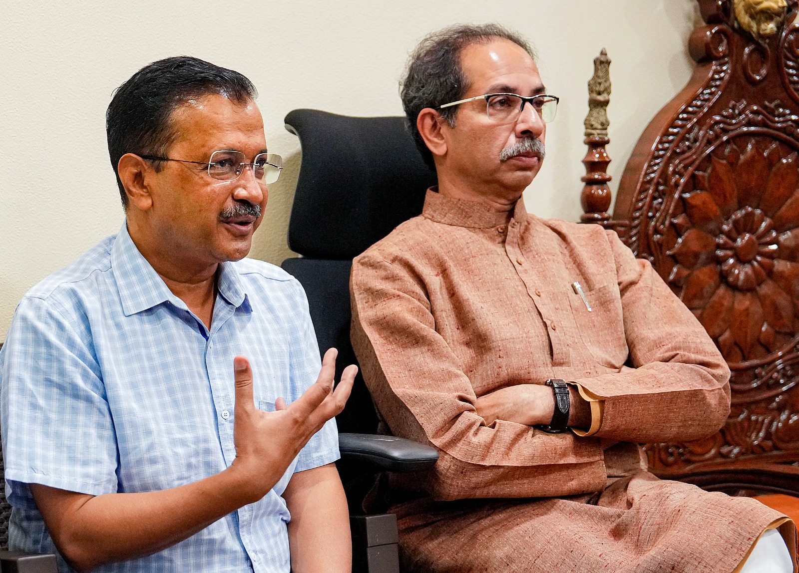 ಉದ್ಧವ್ ಠಾಕ್ರೆ ಬೆಂಬಲದ ಭರವಸೆ ನೀಡಿದ್ದಾರೆ:ಅರವಿಂದ್ ಕೇಜ್ರಿವಾಲ್