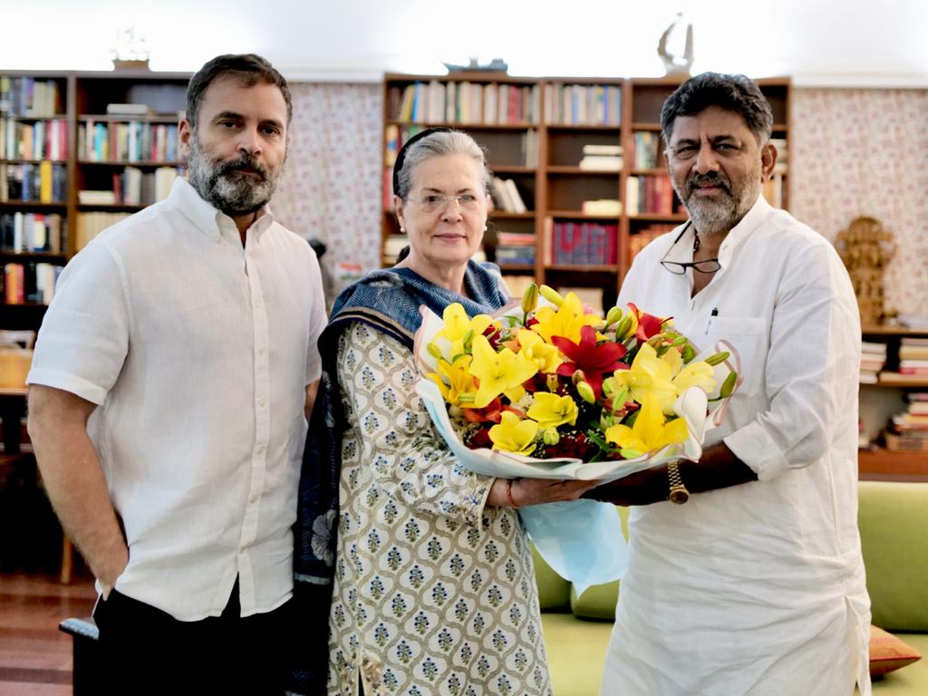 ರಾಹುಲ್, ಸೋನಿಯಾರನ್ನು ಭೇಟಿಯಾದ ಡಿಸಿಎಂ ಡಿ.ಕೆ ಶಿವಕುಮಾರ್
