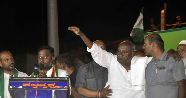 ಪ್ರೀತಂಗೌಡ ಸೋಲನ್ನು ನಾನು ಕಣ್ಣಾರೆ ನೋಡಬೇಕು: ಎಚ್.ಡಿ. ದೇವೇಗೌಡ